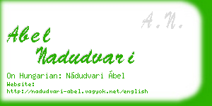 abel nadudvari business card